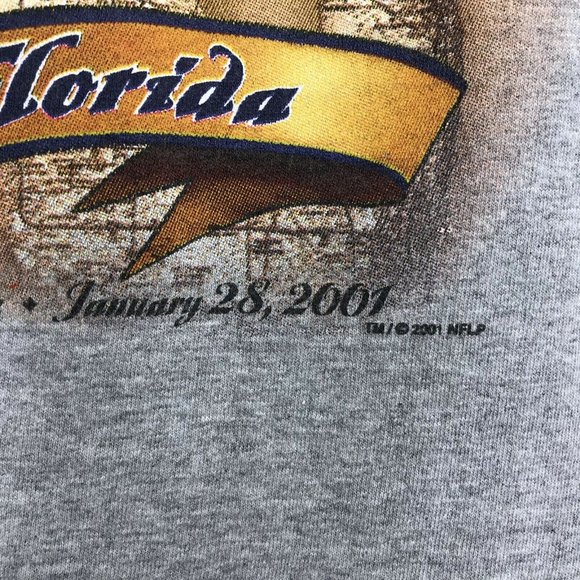 Lee Graphic Tee Large Gray NFL Super Bowl XXXV - Picture 3 of 6